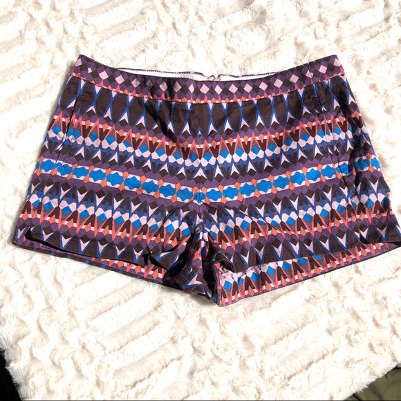 J. Crew Pants - J. Crew Purple Multi Print Chevron Shorts